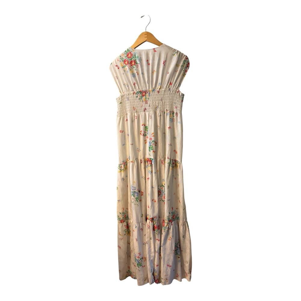 Upcycled Vintage Sheet Maxi Dress | Handmade Cottagecore Prairie Dress - Picture 3 of 5